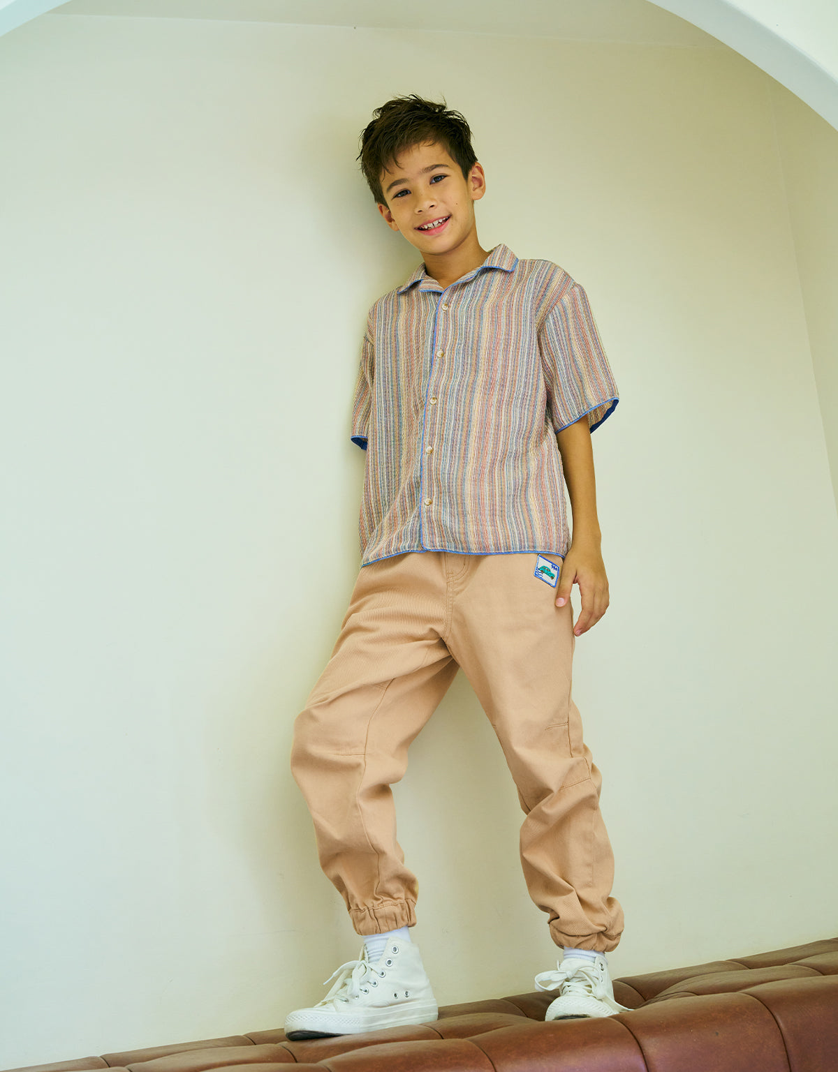 MATT FINE TWILL DRAWSTRING JOGGERS WITH PATCHES