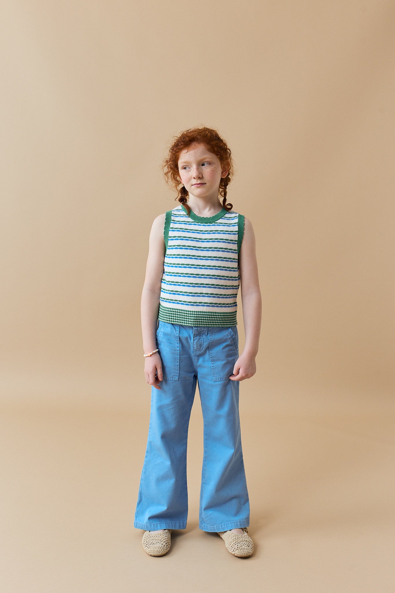 SIERRA KNITTED TOP WITH WAVY STRIPES