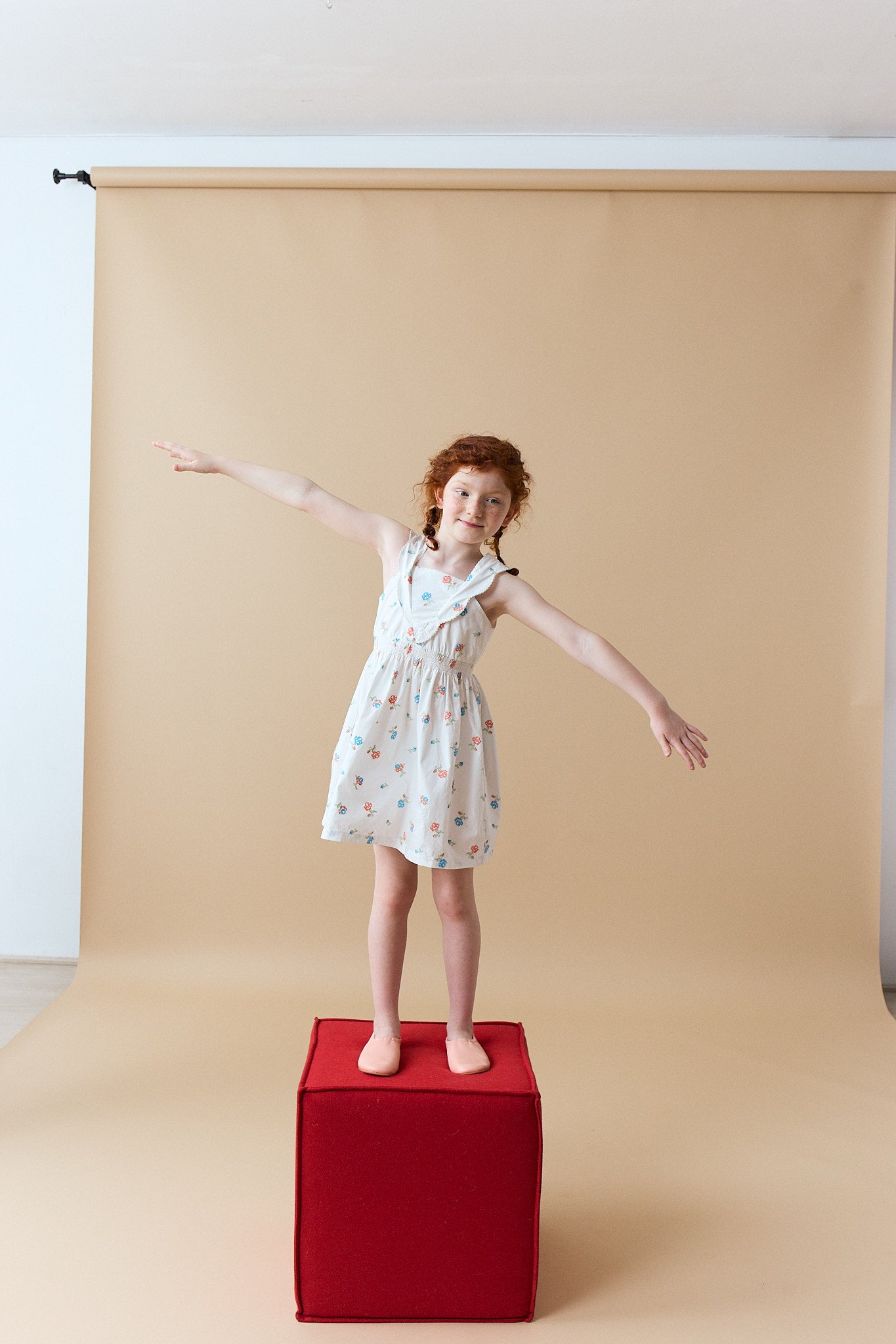 MILENA CROSS-STITCHED DRESS WITH EMBROIDERY DETAILS