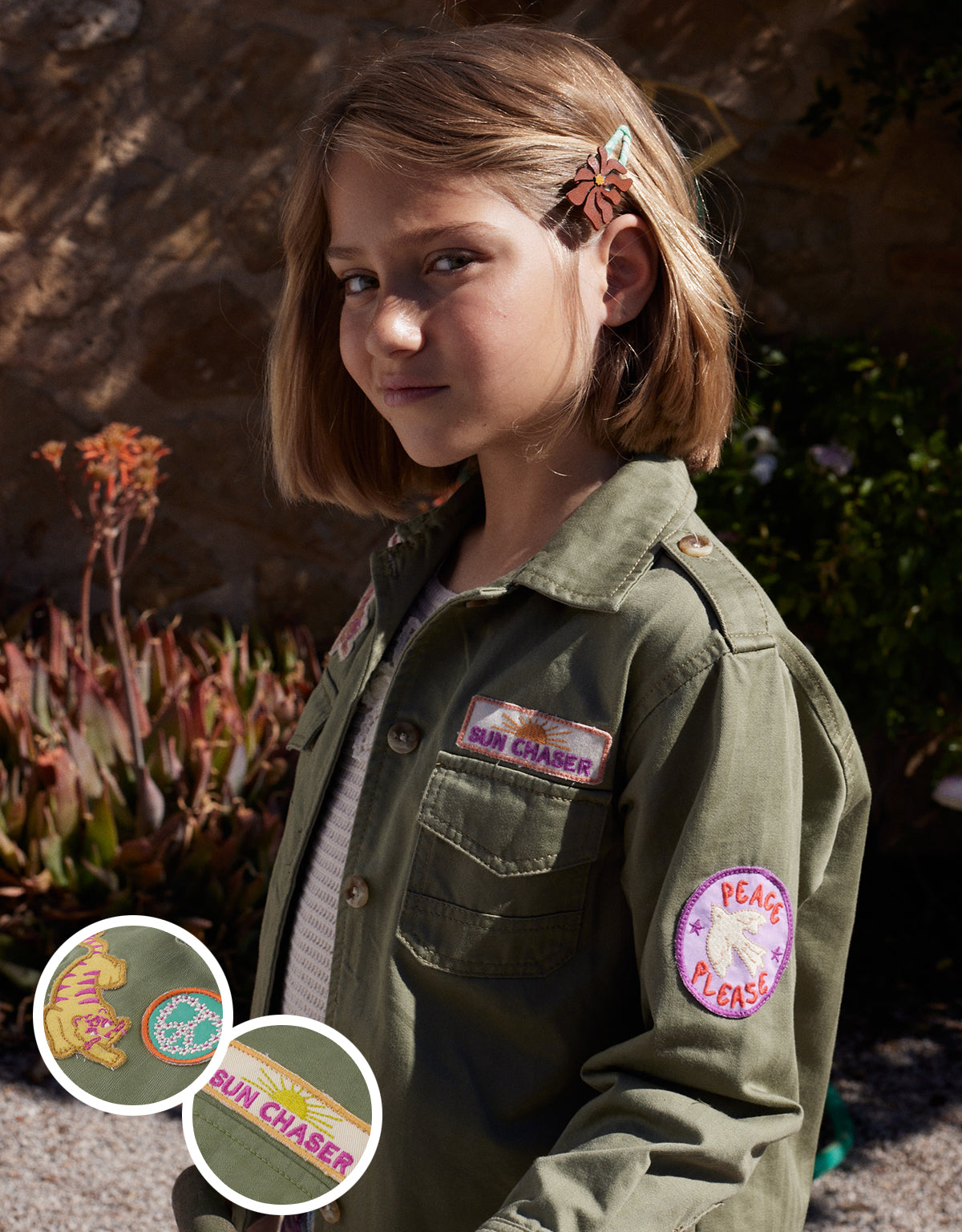 RILEY OVERSHIRT JACKET WITH EMROIDERED BADGES