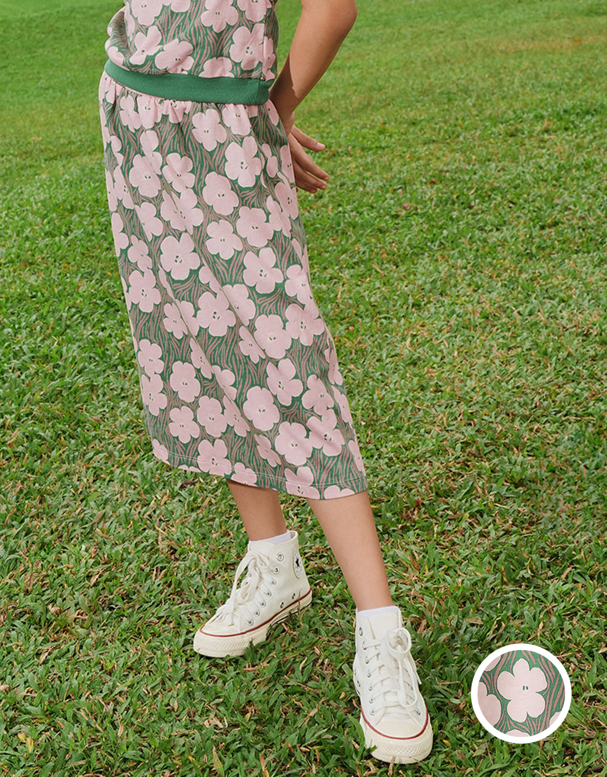 STELLA TERRY SKIRT BLOSSOMS