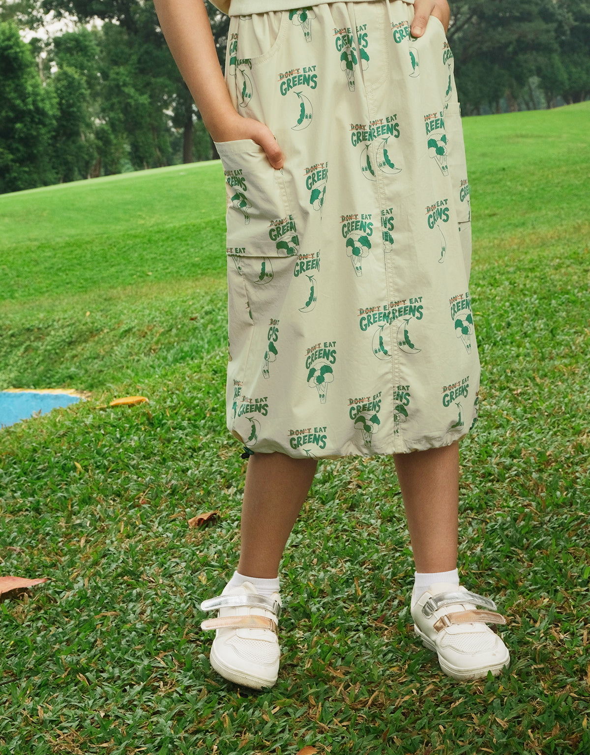 LUCY PULL-UP CARGO SKIRT VEGGIES GROVE