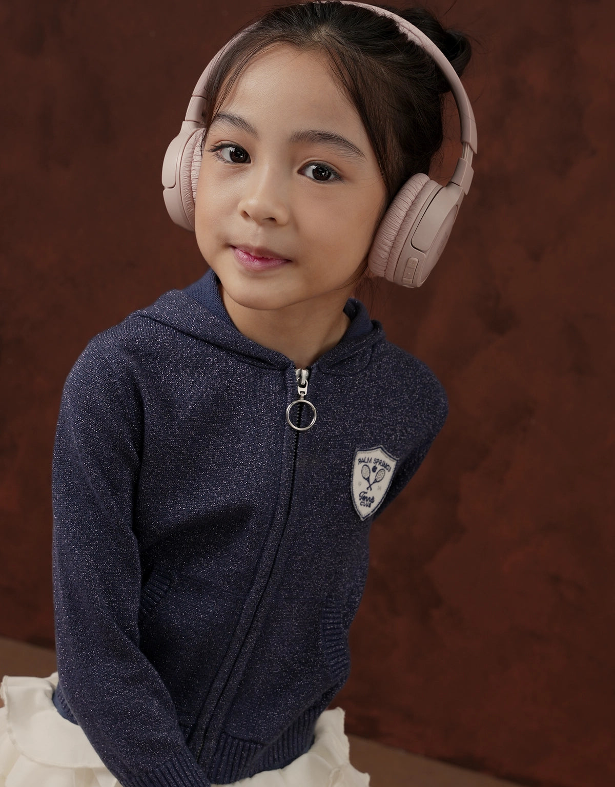 GERALDINE HOODED JACKET SHIMMERY MIDNIGHT