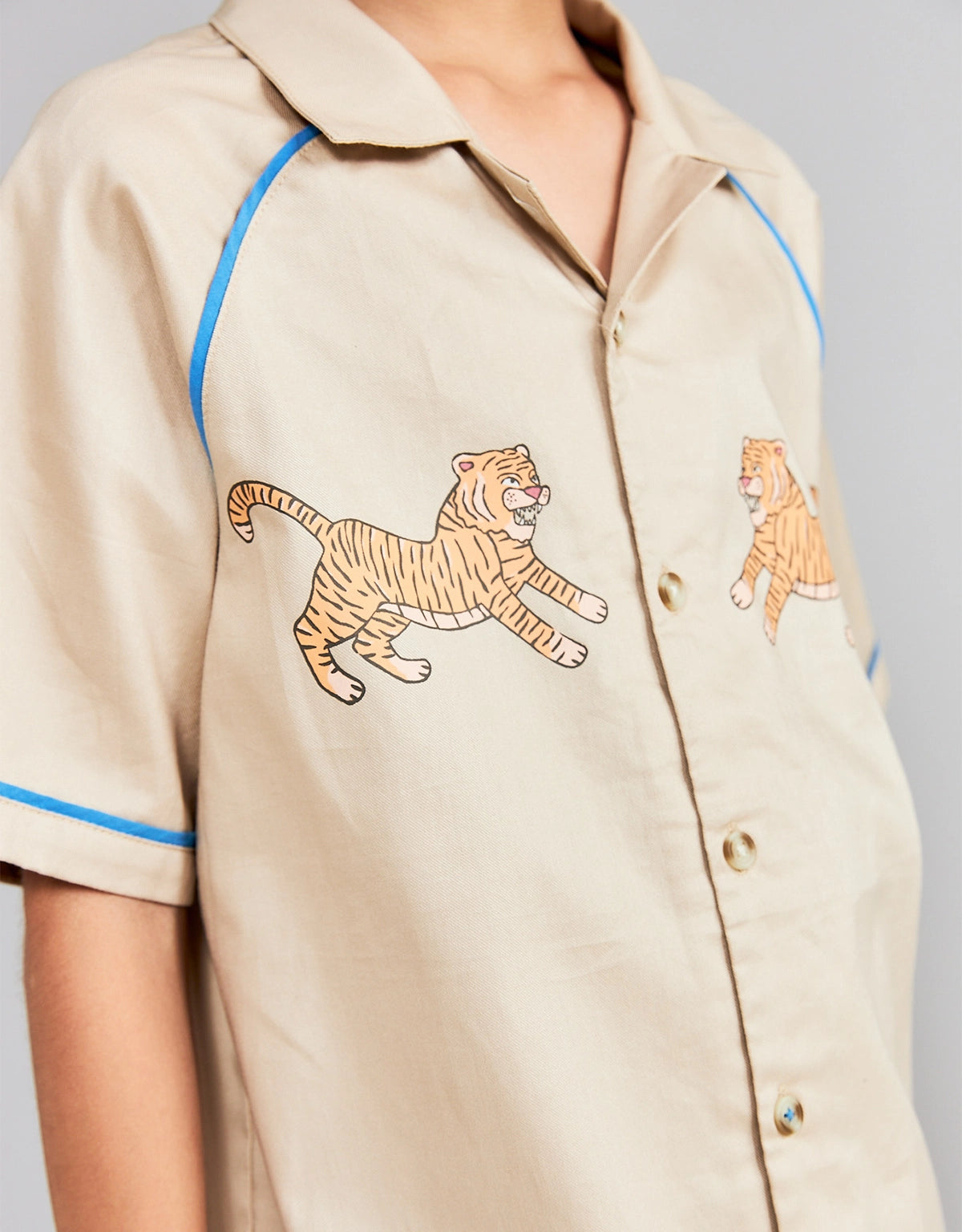 REX SHIRT WITH FACING TIGERS
