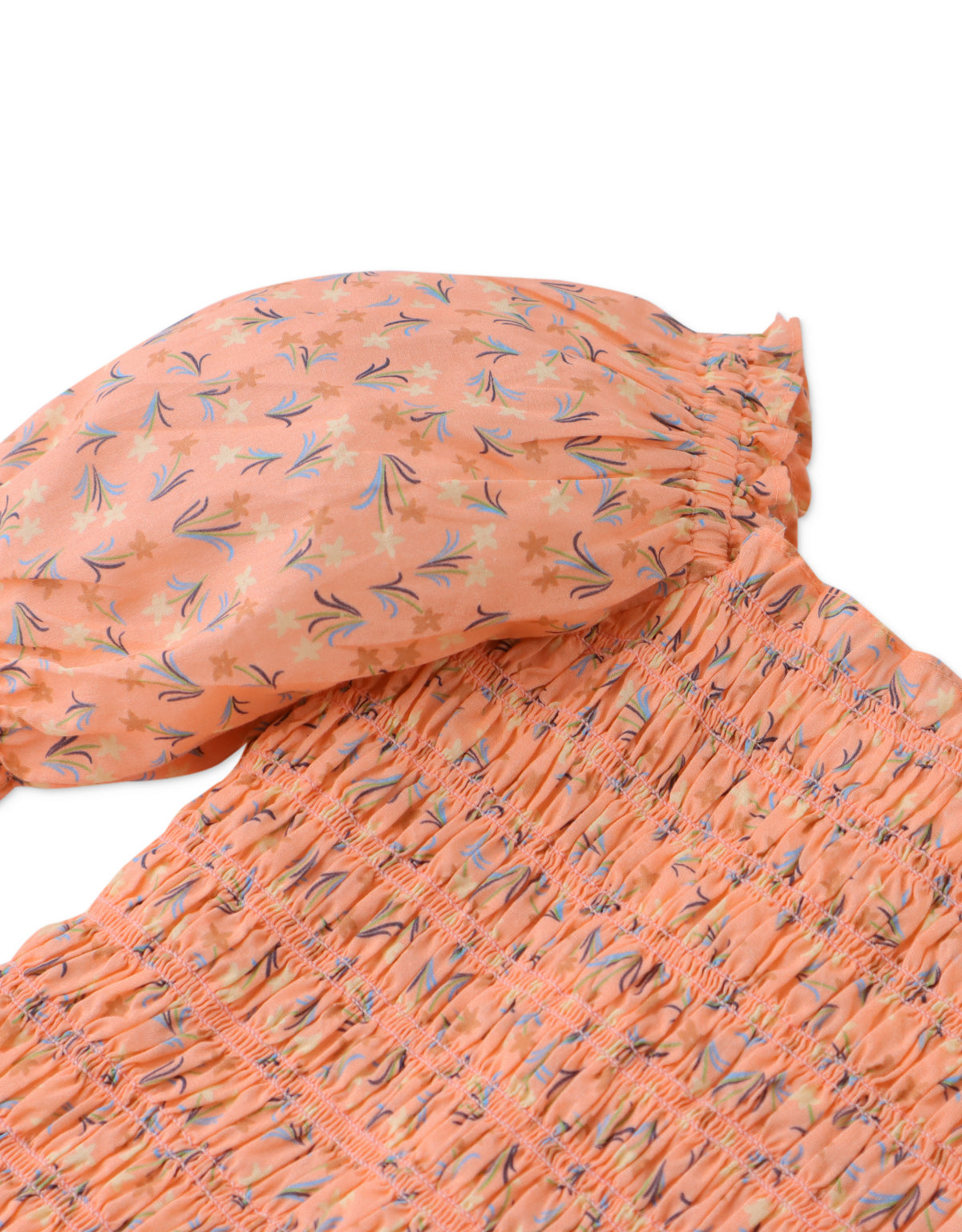 RHIANNON DISTY PRINT SMOCKED TOP