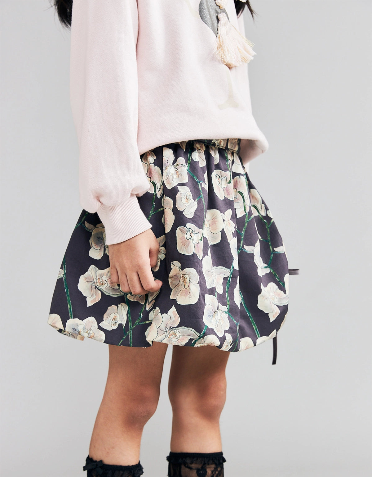 LEA BUBBLE SKIRT CATTLEYA WITH SIDE RUCHING