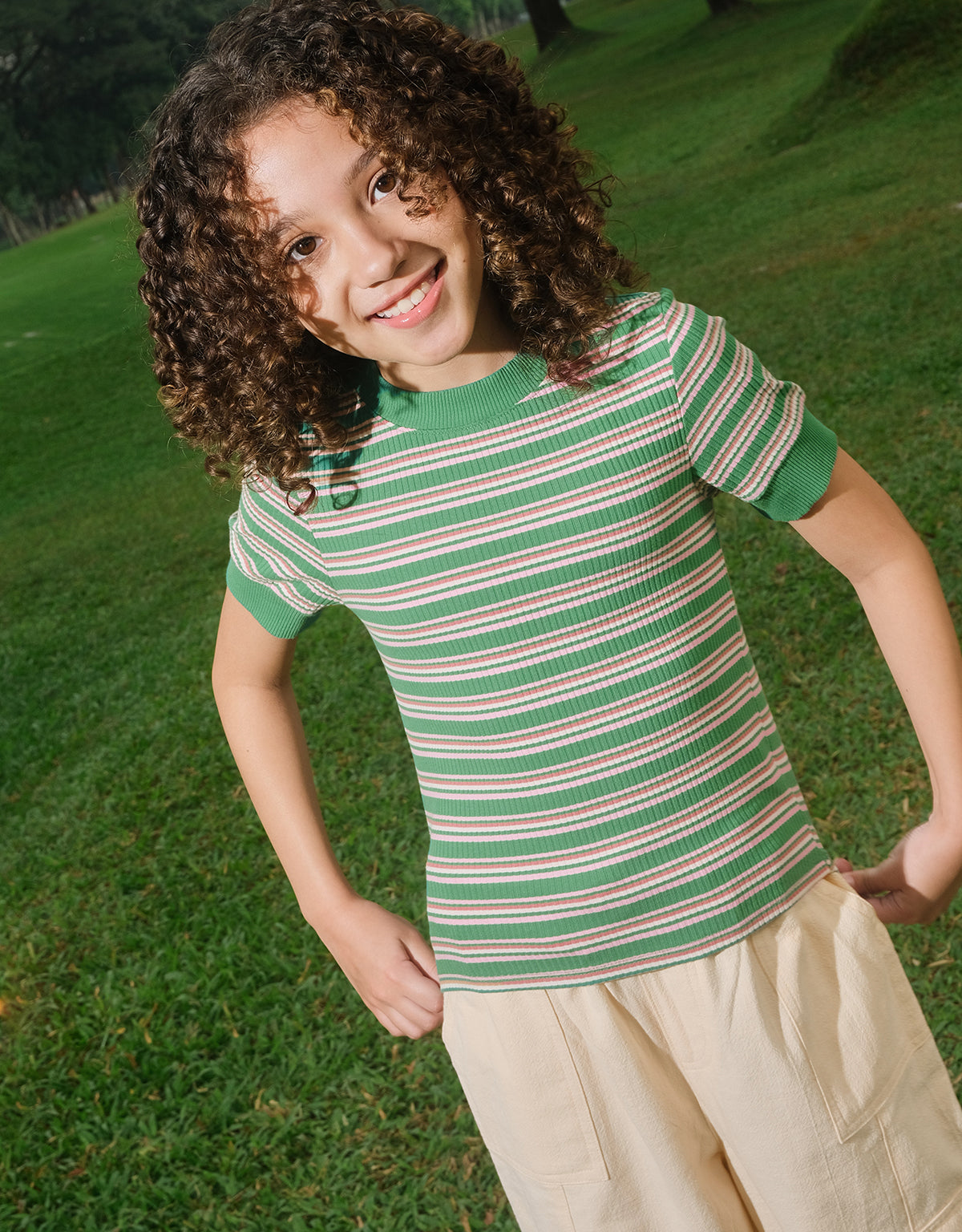 EMMA KNITTED TOP WITH STRIPES