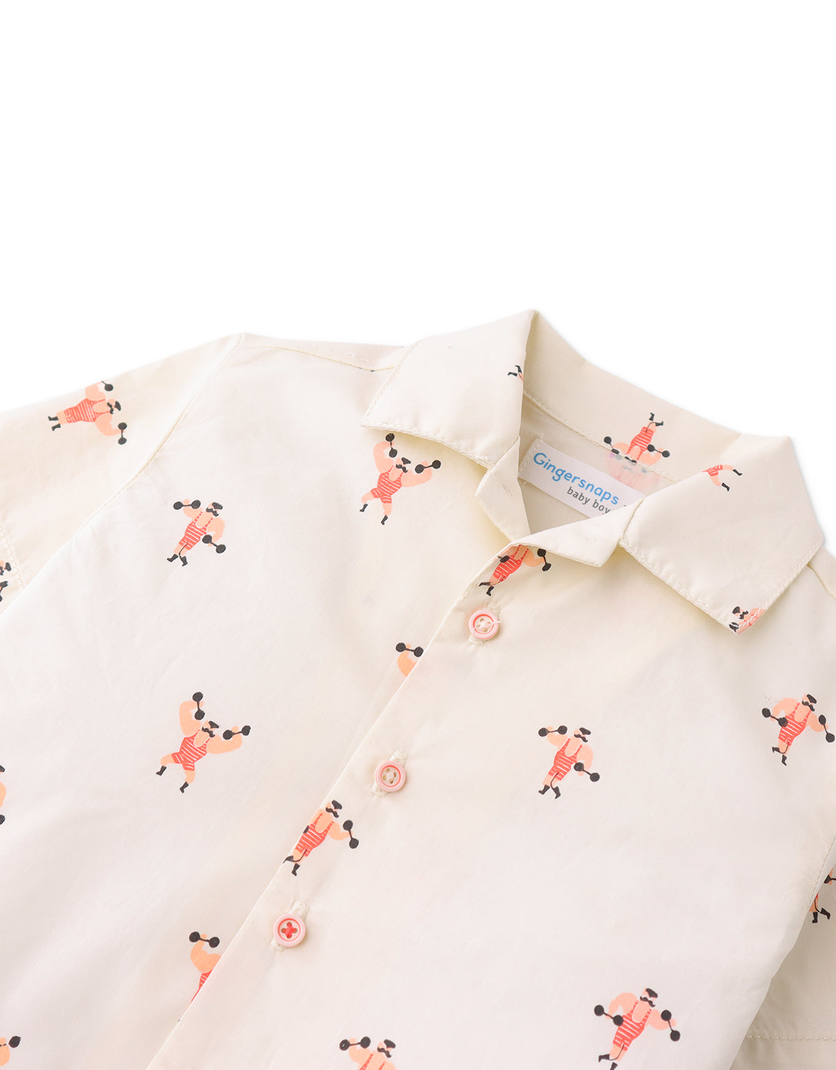 MINI WYATT SHIRT IN MUSCLE MAN ALL OVER-PRINT