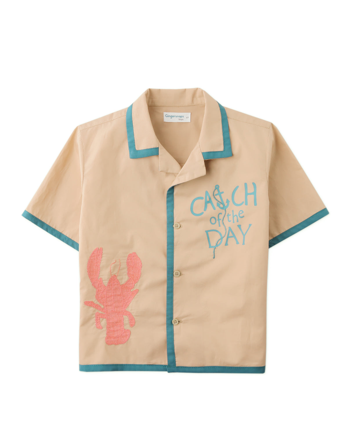 CARLOS BUTTON-DOWN SHIRT WITH LOBSTER MOTIFS