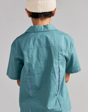Weston Color Block Shirt close-up detail