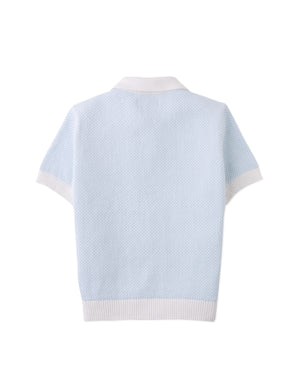 Lucius 2-Tone Polo with Ribbed Cuffs & Hem outfit styling
