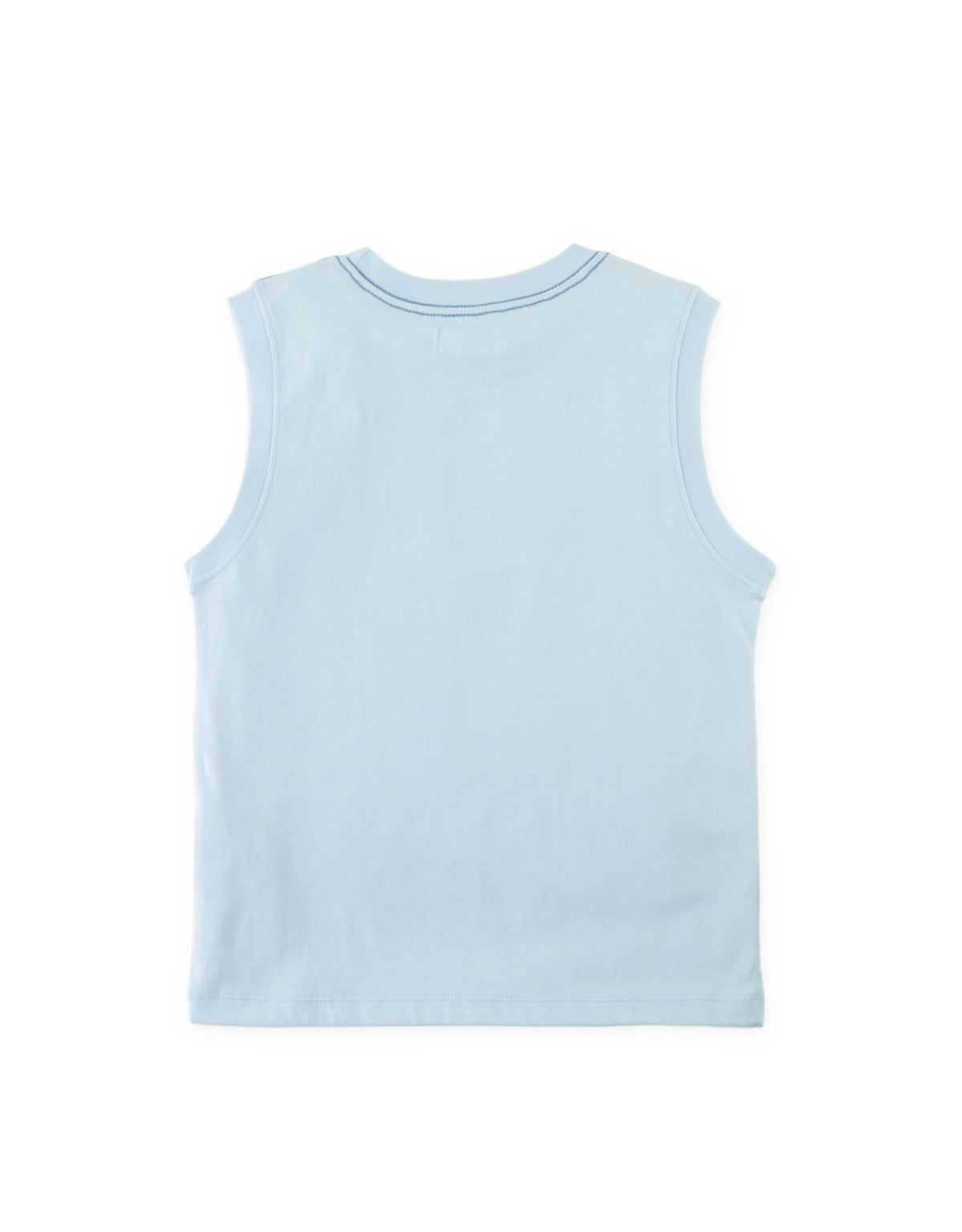 Zoran Sleeveless Tee with Embroidered Logo