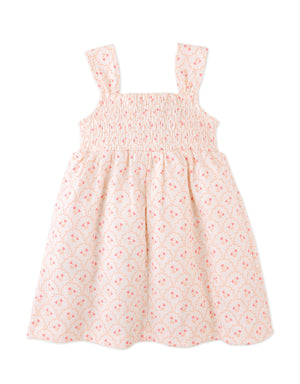 Elena Smocked Strappy Textured Dress outfit styling