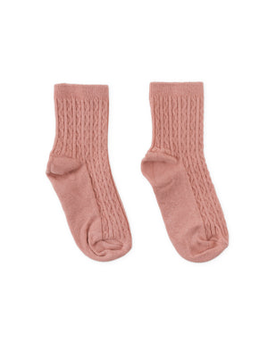 Cable Knit Crew Socks close-up detail