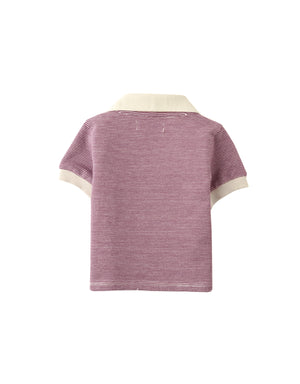 Baby Lancel Striped Piqué Polo Shirt outfit styling