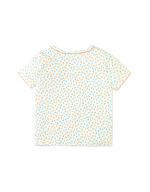 Baby Sylvie Floral Pointelle Ribbed Tee with Picot Edge Trim outfit styling