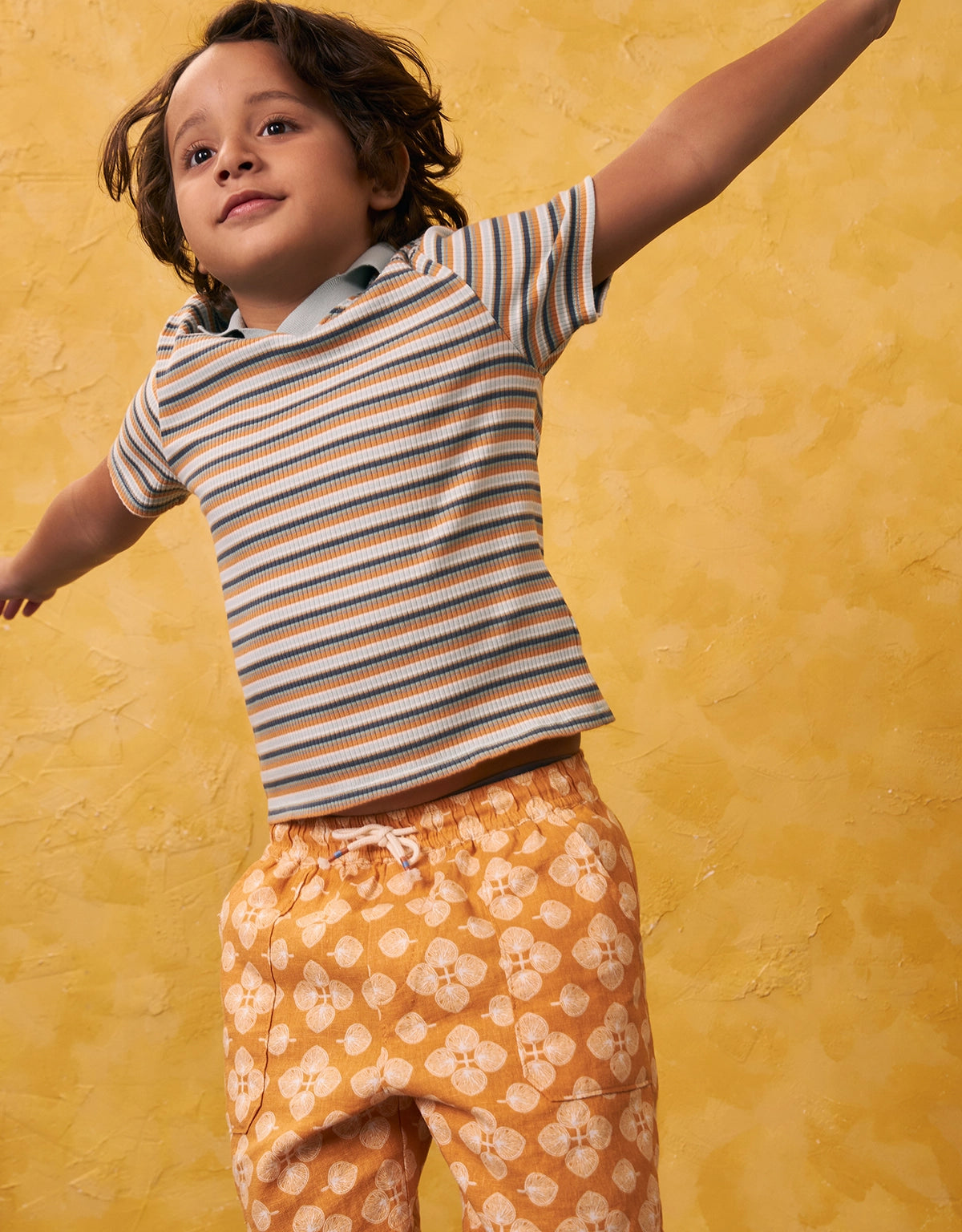 BOYS LINEN VISCOSE PULL-ON SHORTS WITH DRAWSTRING