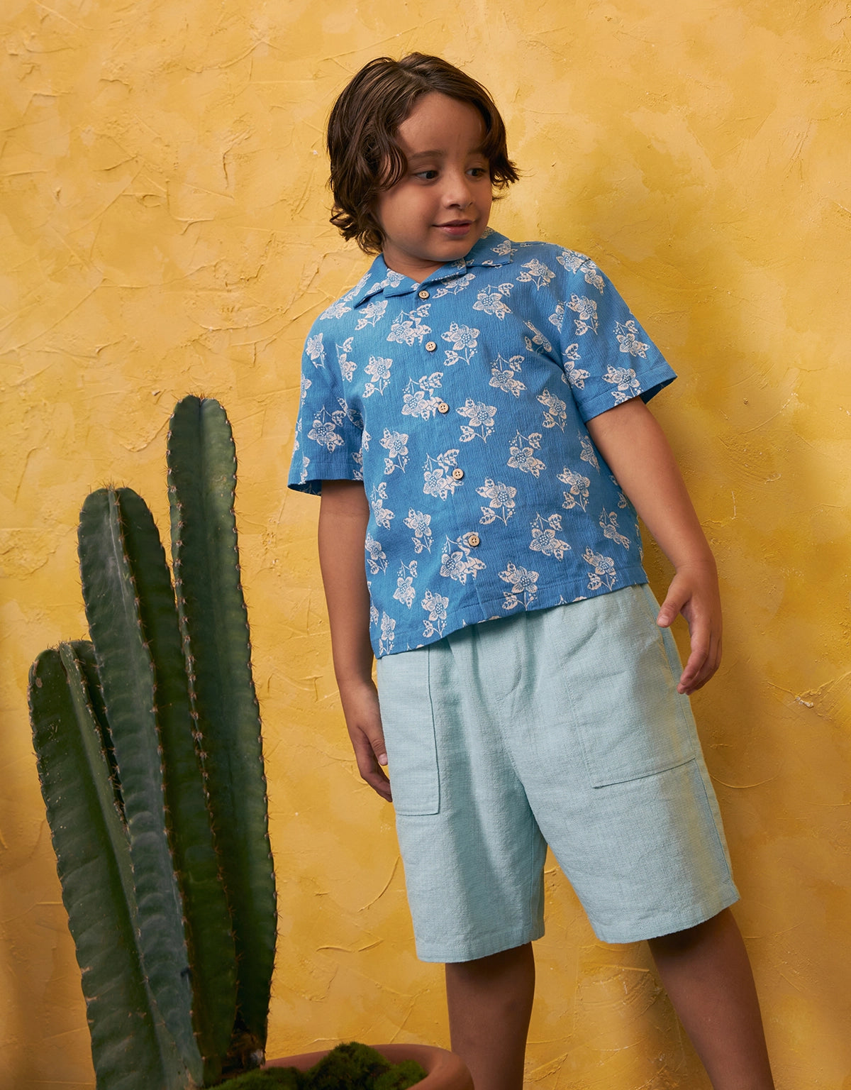 BOYS LINEN PULL-ON SHORTS