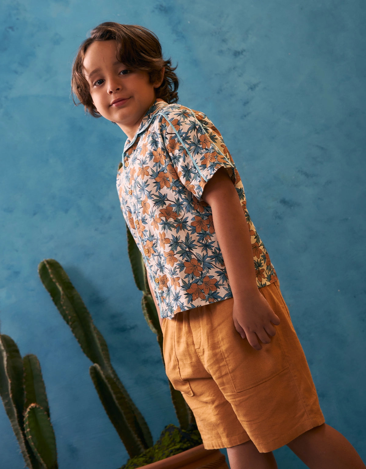 BOYS LINEN PULL-ON SHORTS