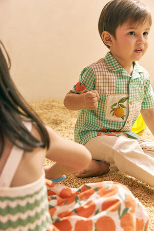 Baby Boys Multi Printed Patchwork Shirt product photo