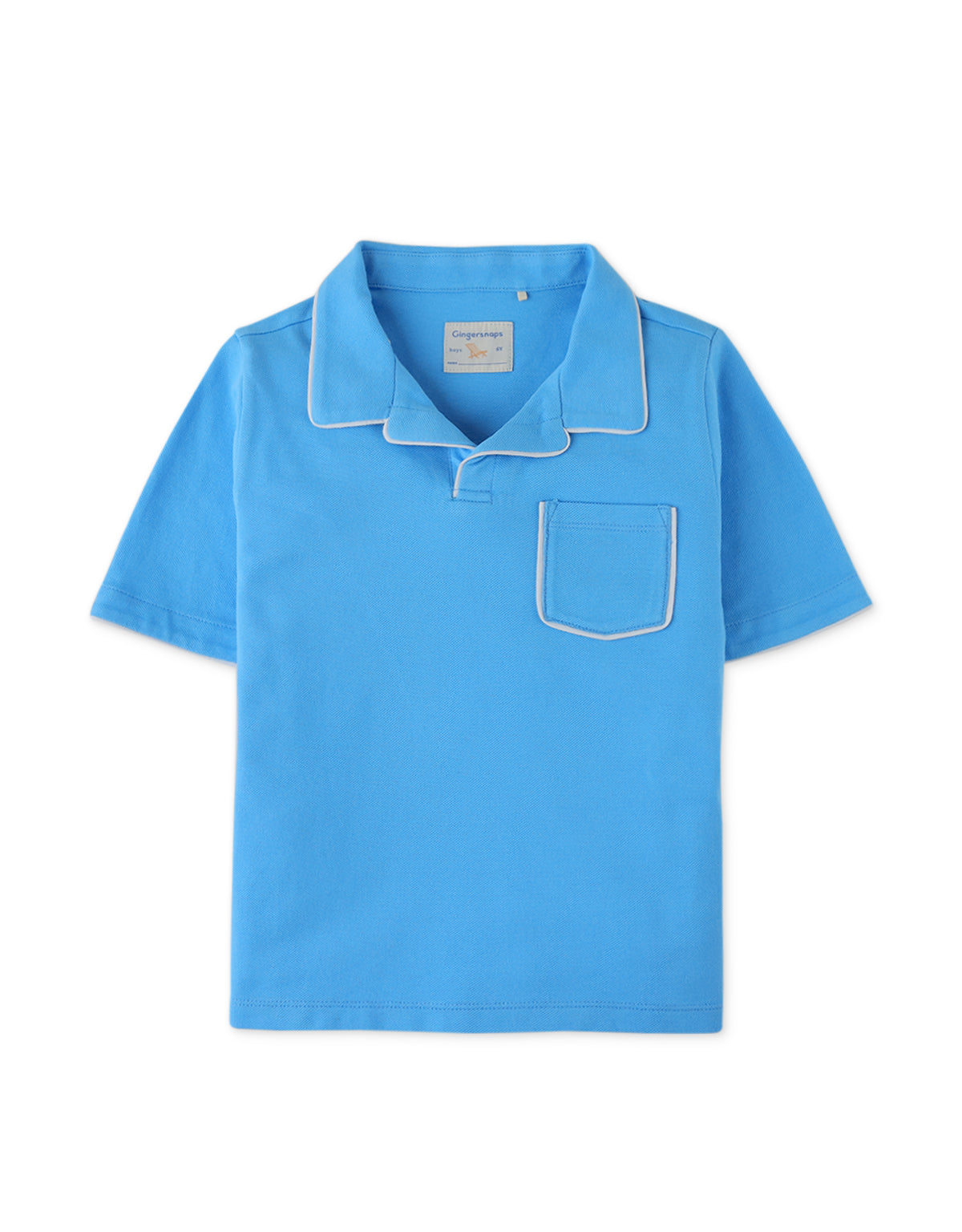BOYS CONTRAST PIPING POLO SHIRT