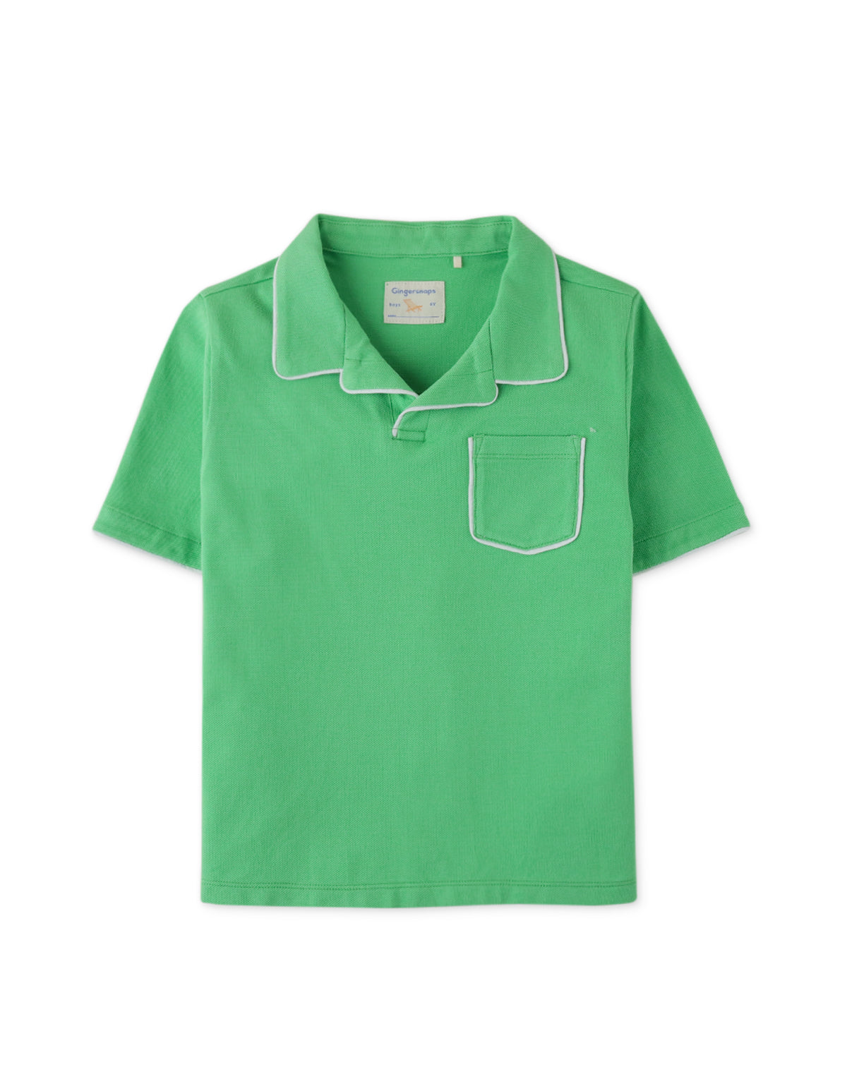 BOYS CONTRAST PIPING POLO SHIRT