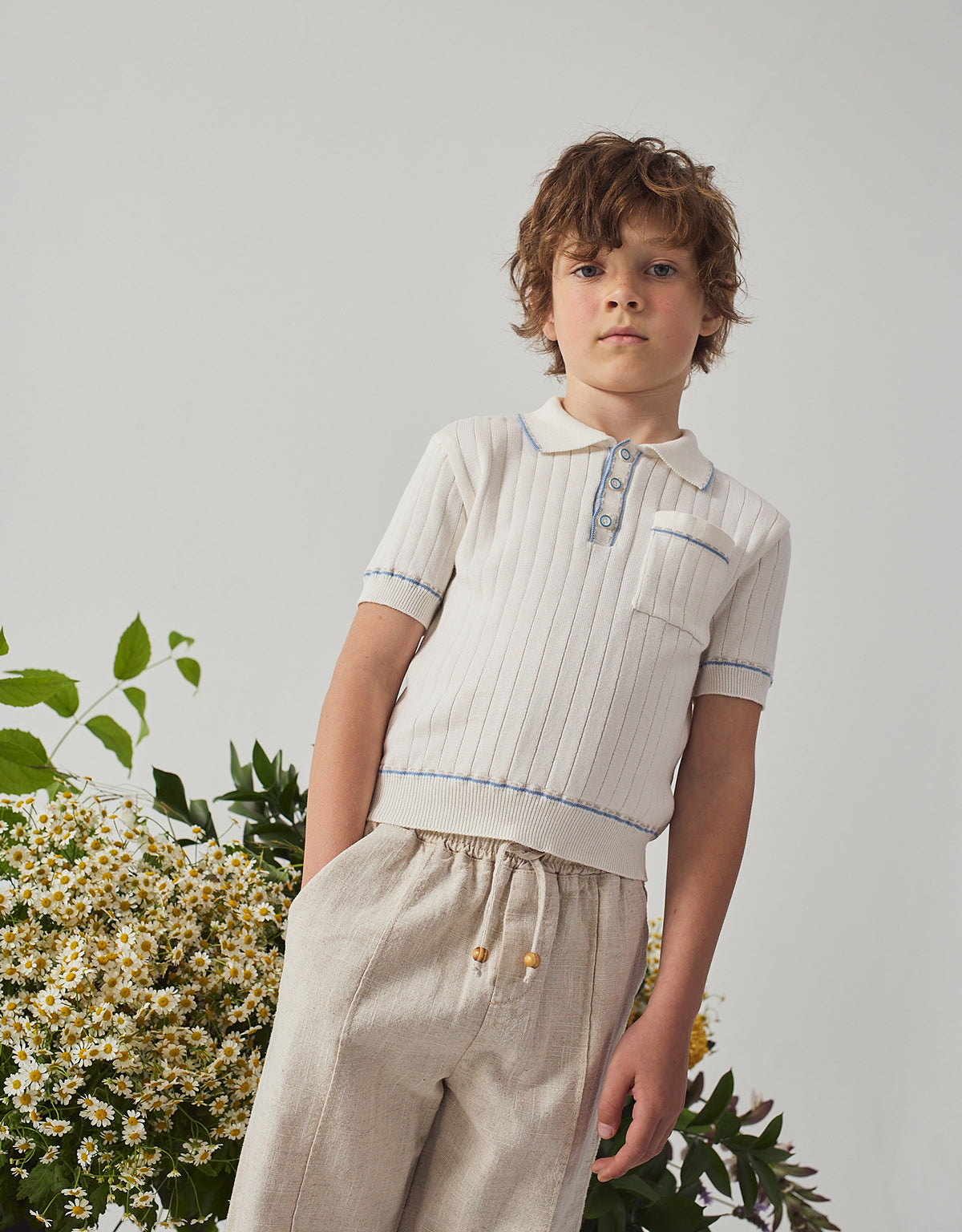 Reiner Polo Shirt with Striped Tipping Accents