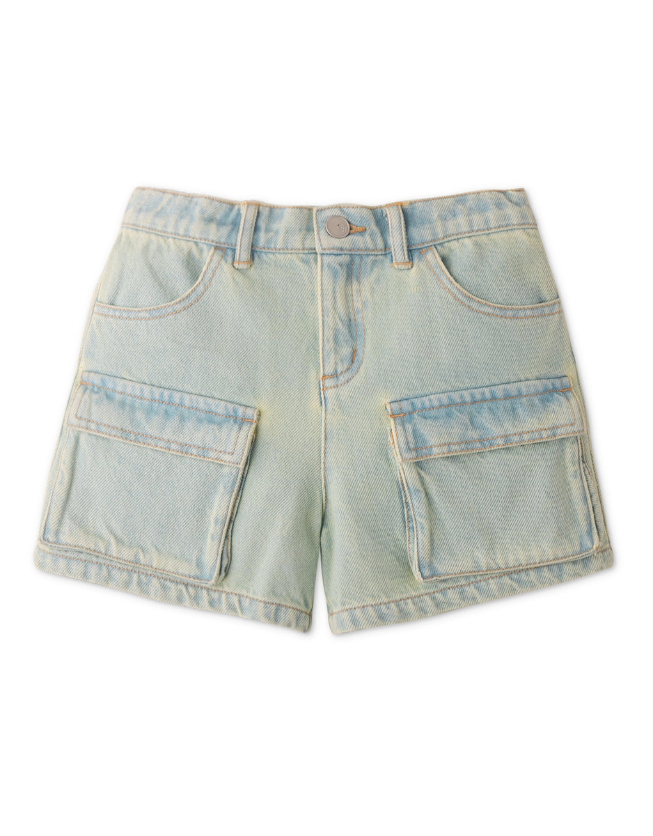GIRLS DENIM CARGO SHORTS Gingersnaps