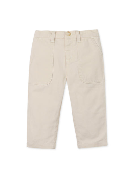 BABY BOYS PATCH POCKET TWILL PULL-UP PANTS