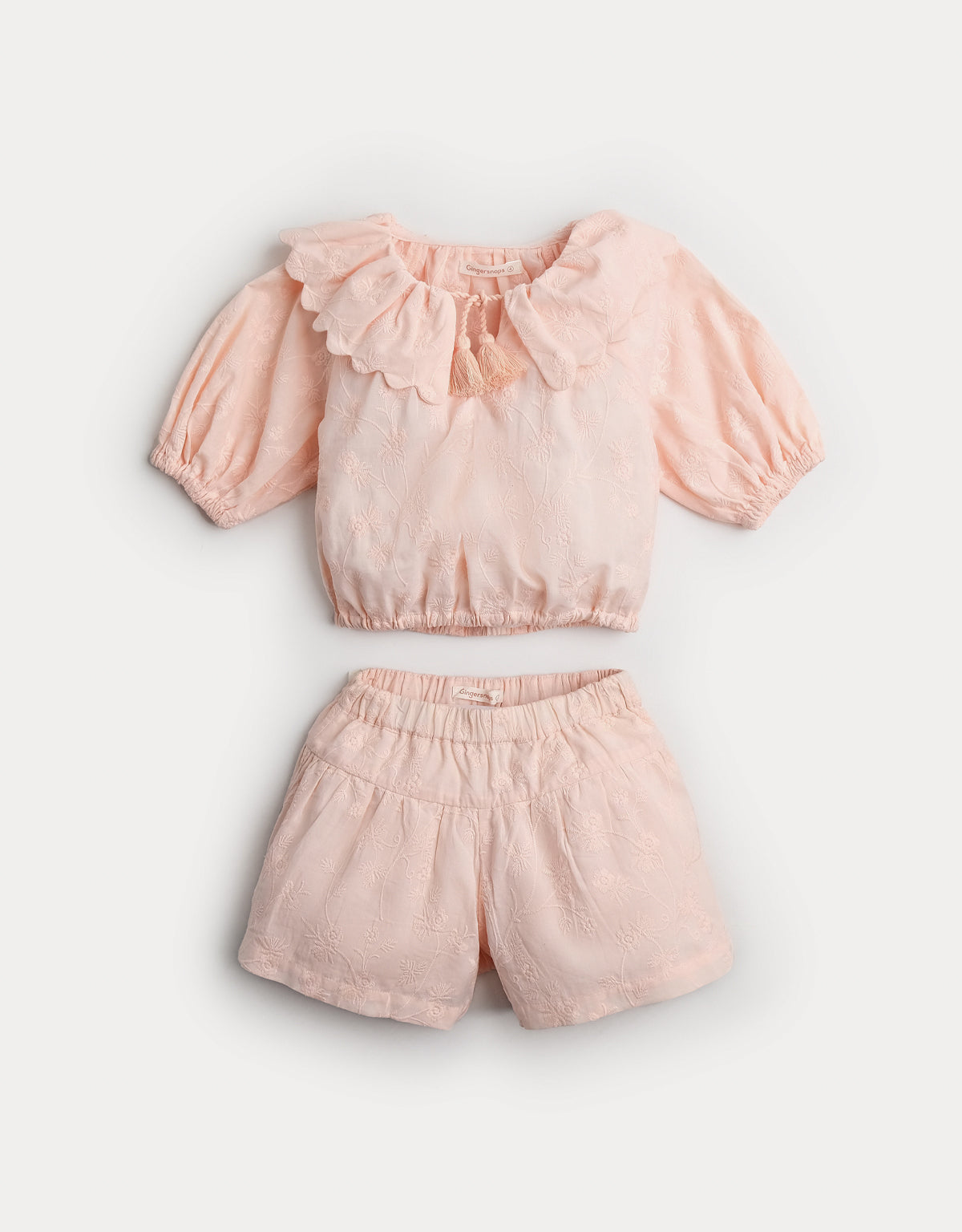 GIRLS SCALLOP SHORTS SET