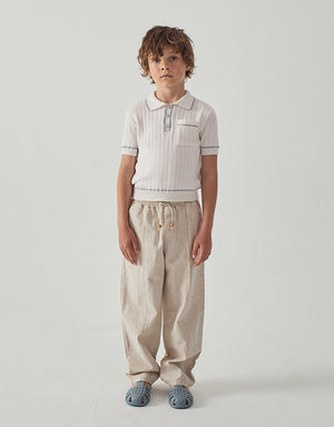 Erwin Fixed-Fold Drawstring Trousers style detail