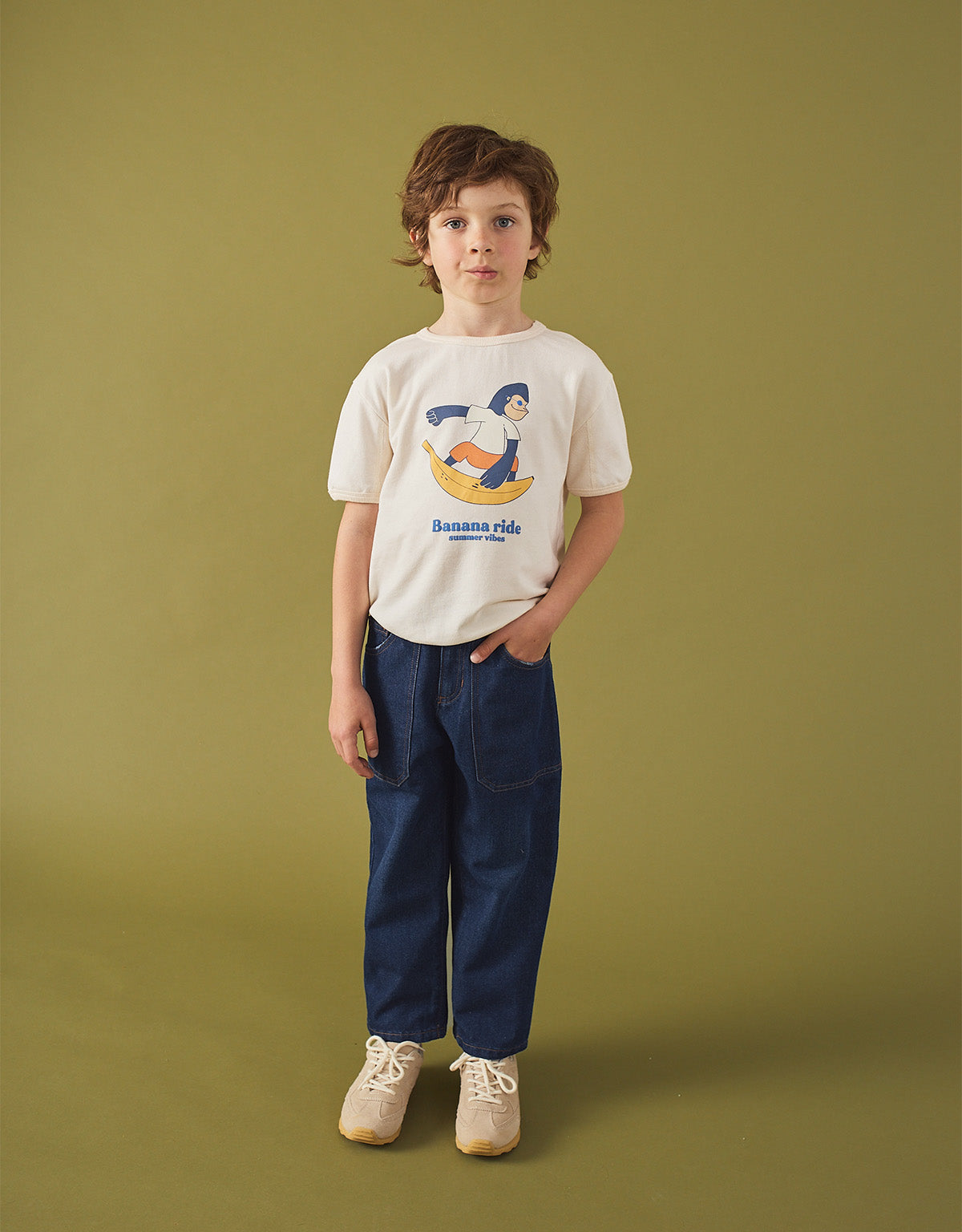 Blitz Relaxed Tapered Denim Pants with Patch Pocket