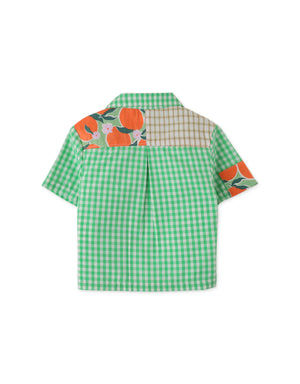 Baby Boys Multi Printed Patchwork Shirt style detail