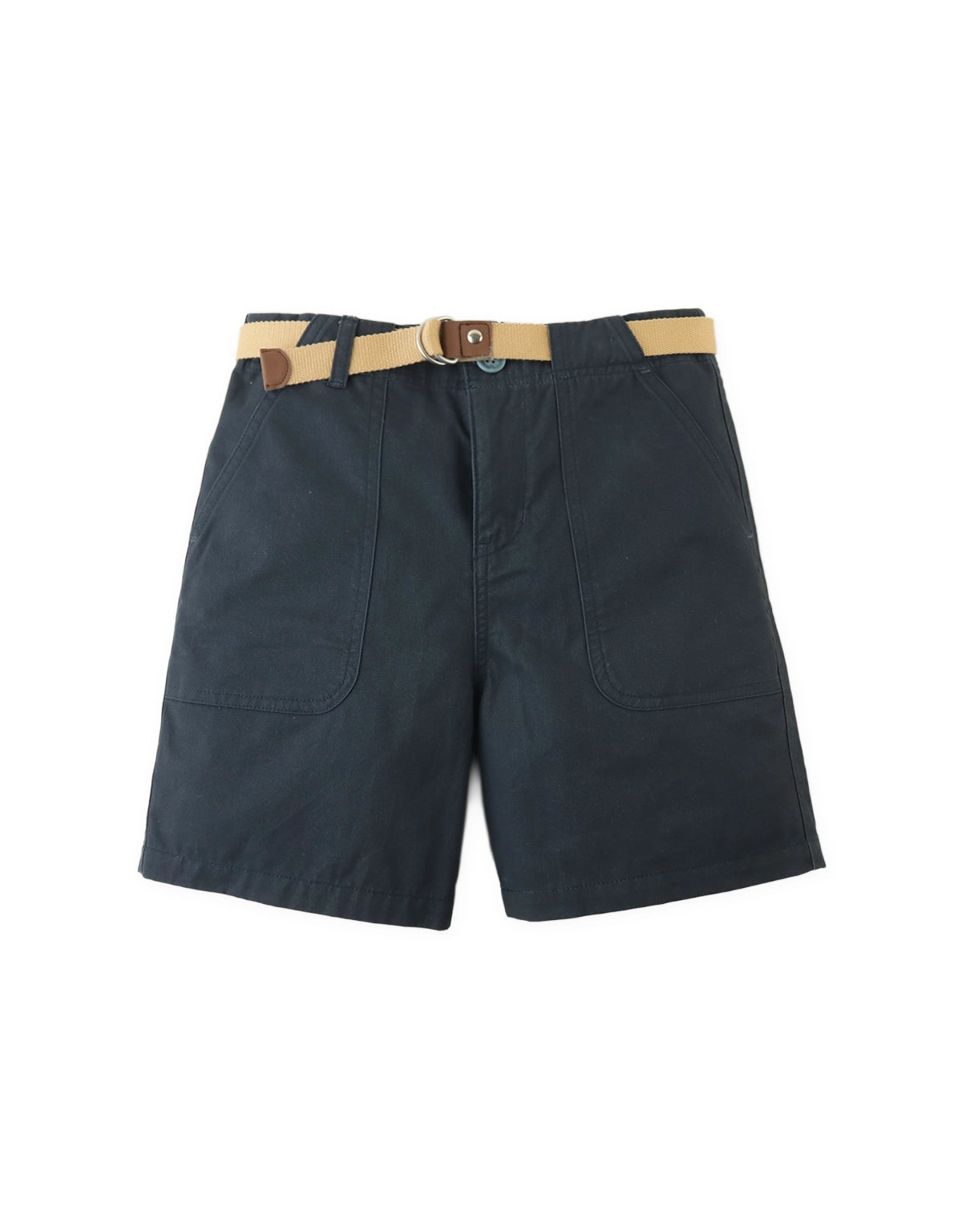 Ken Twill Patch Pocket Shorts with Belt