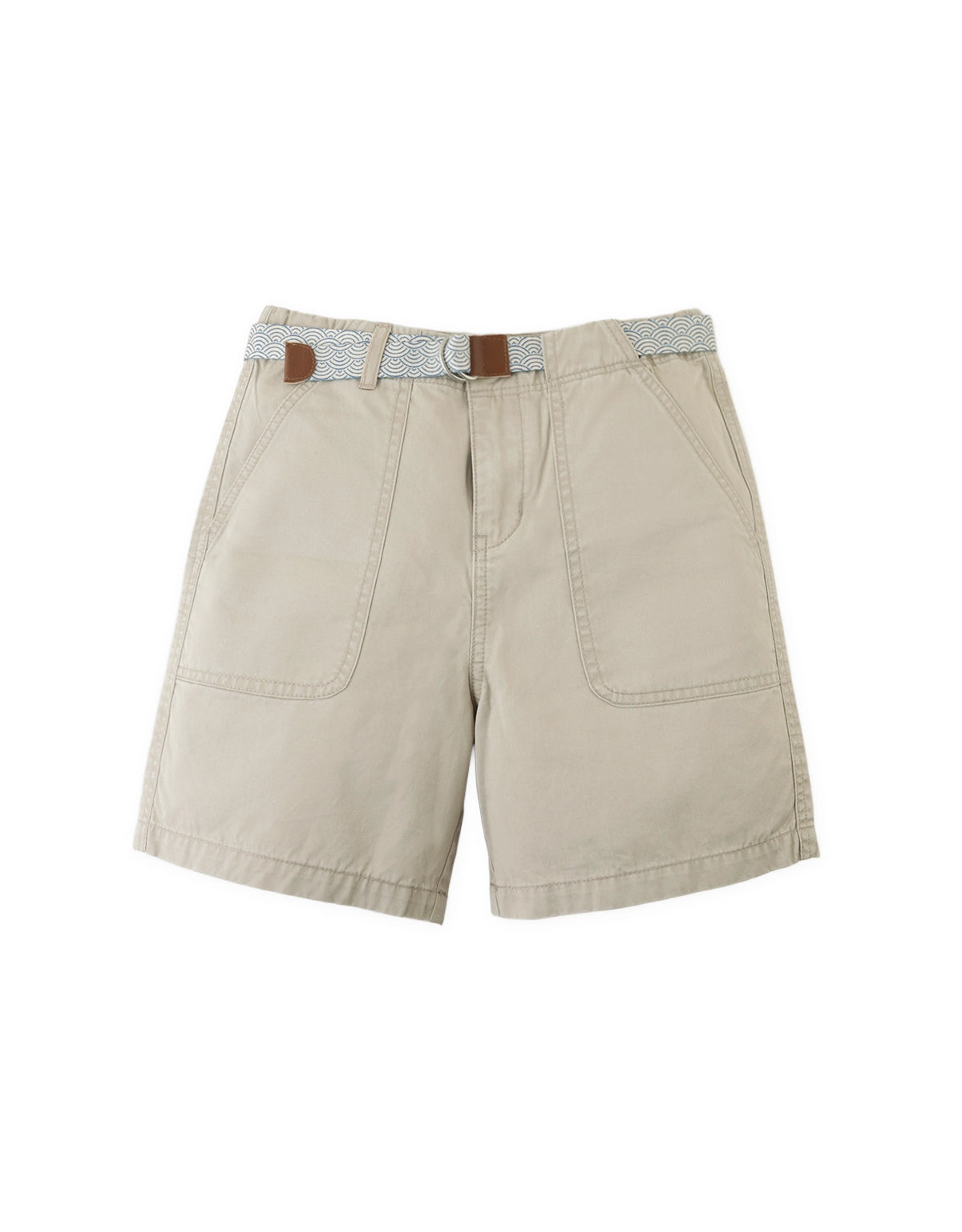 Ken Twill Patch Pocket Shorts with Belt