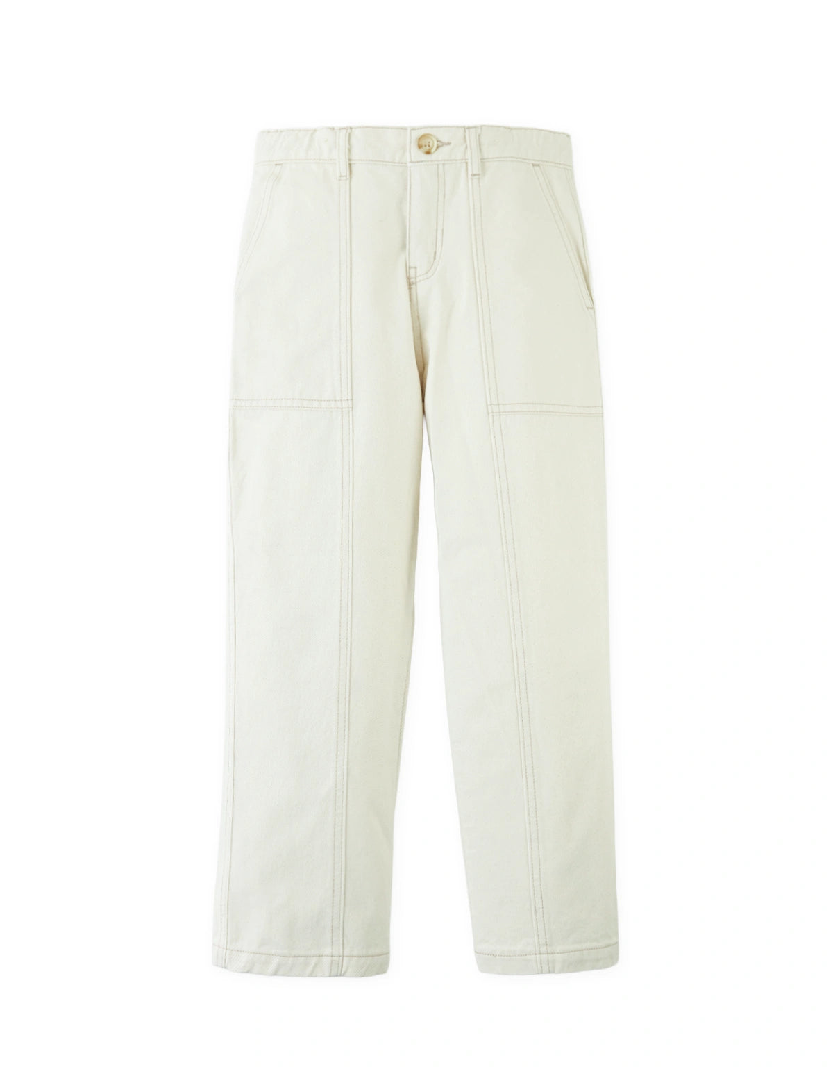 Naveen Twill Straight-Leg Panel Pants