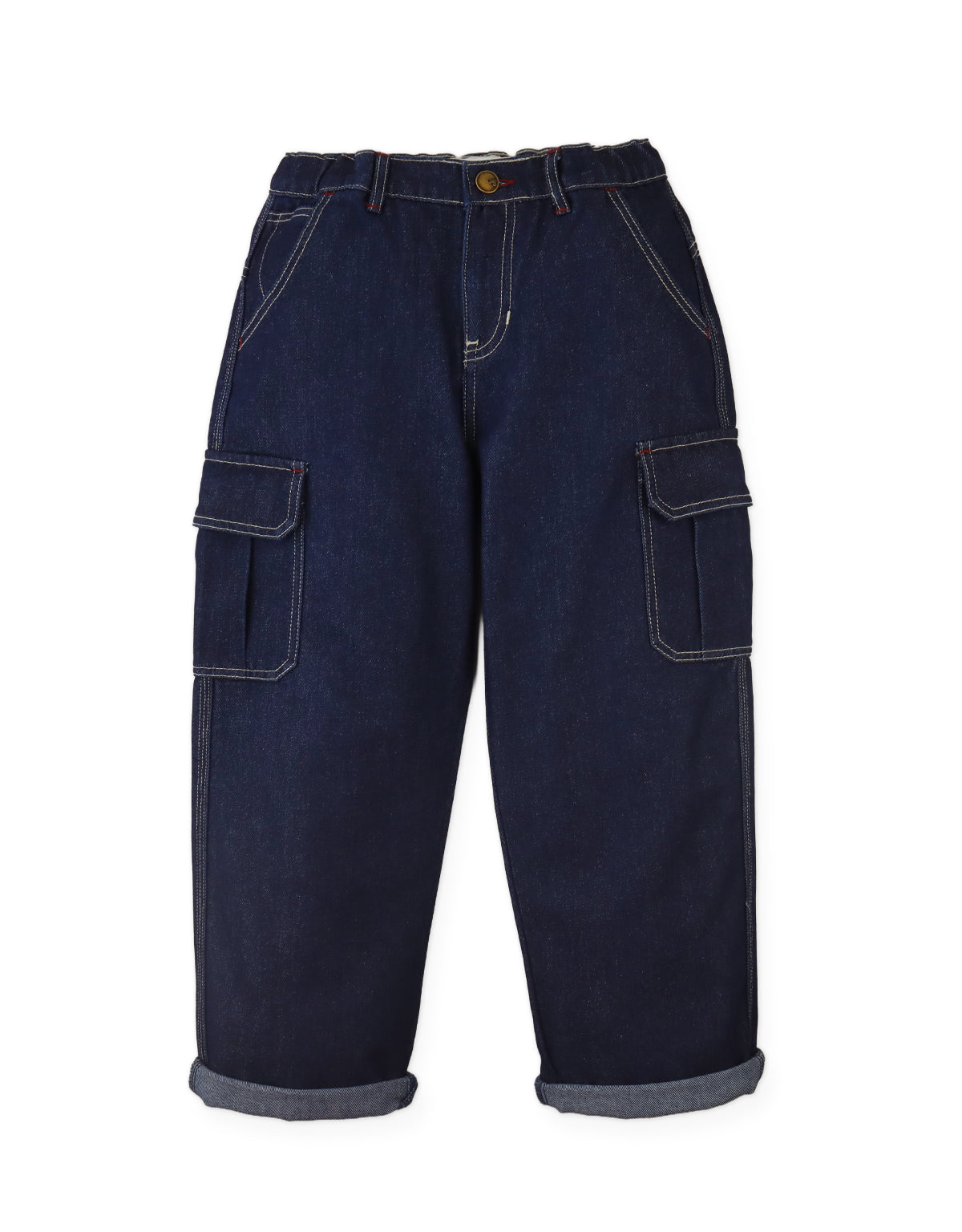 TREVOR DENIM STRAIGHT-LEG CARGO PANTS