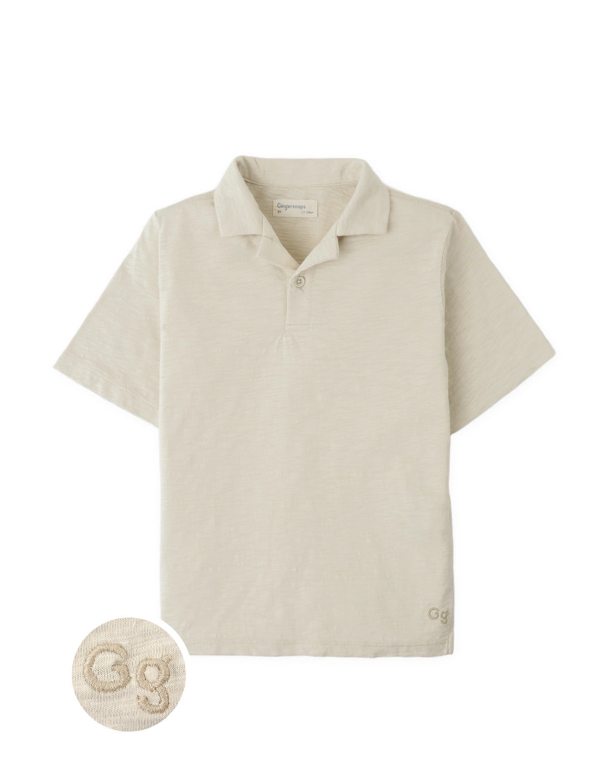 Jian Slub Jersey Polo with Embroidered Logo