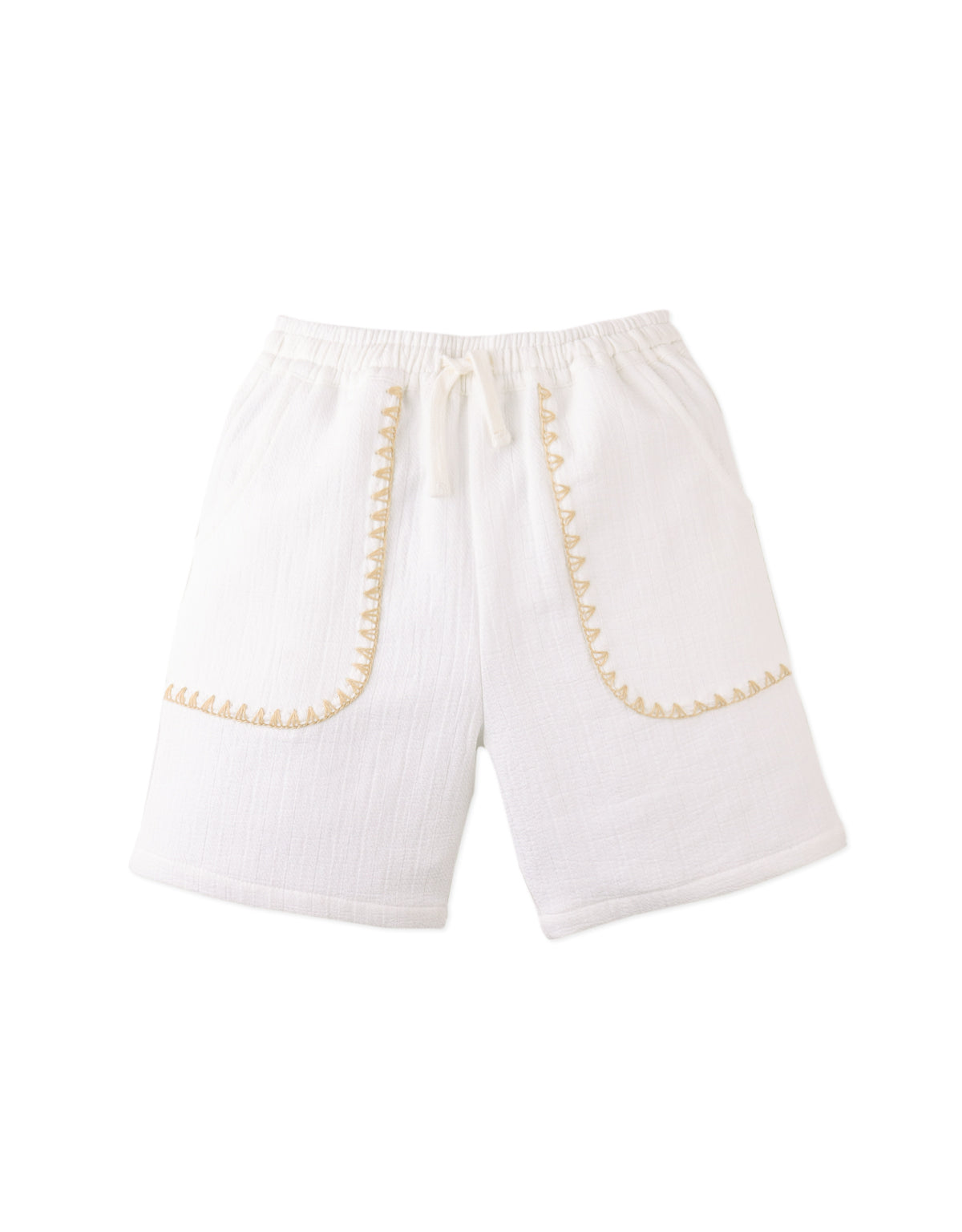Marlow Textured Drawstring Shorts close-up detail