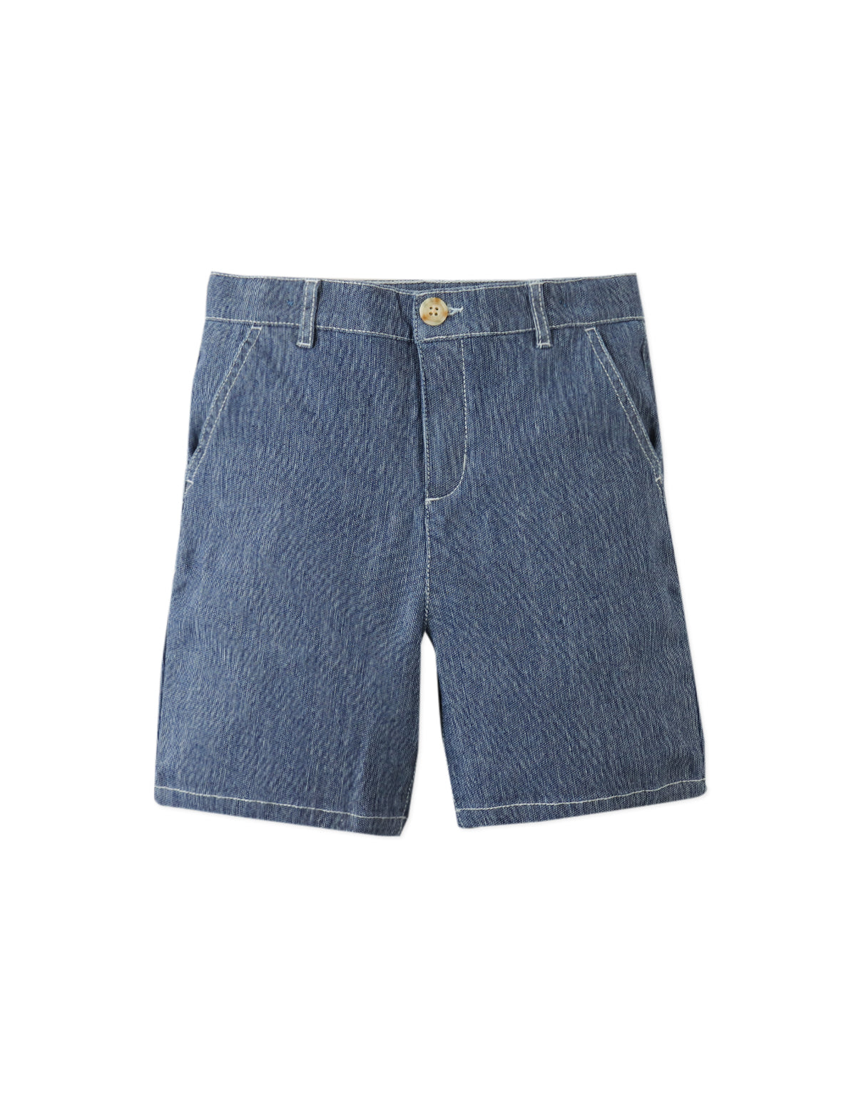 Gelgar Textured Denim Dress Shorts front view