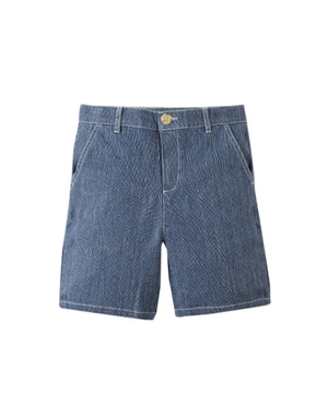 Gelgar Textured Denim Dress Shorts front view