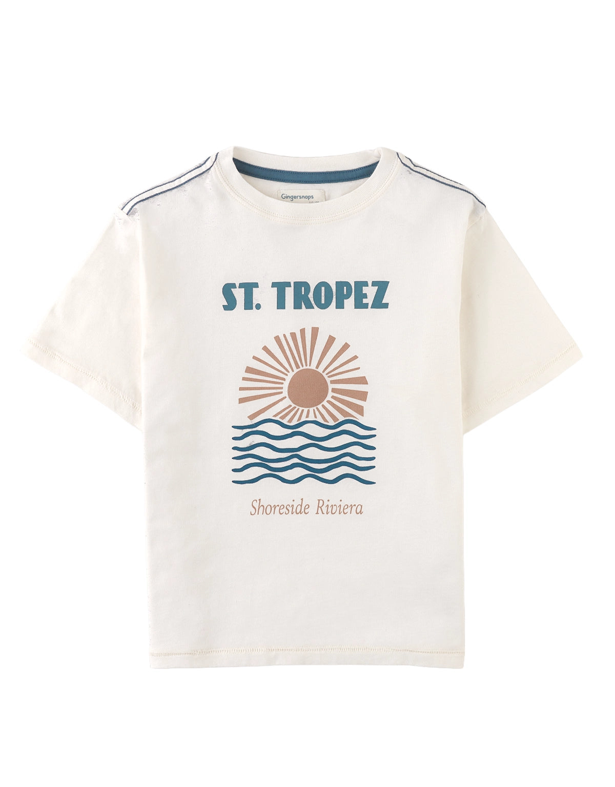 Tiago Graphic Tee with St. Tropez Print