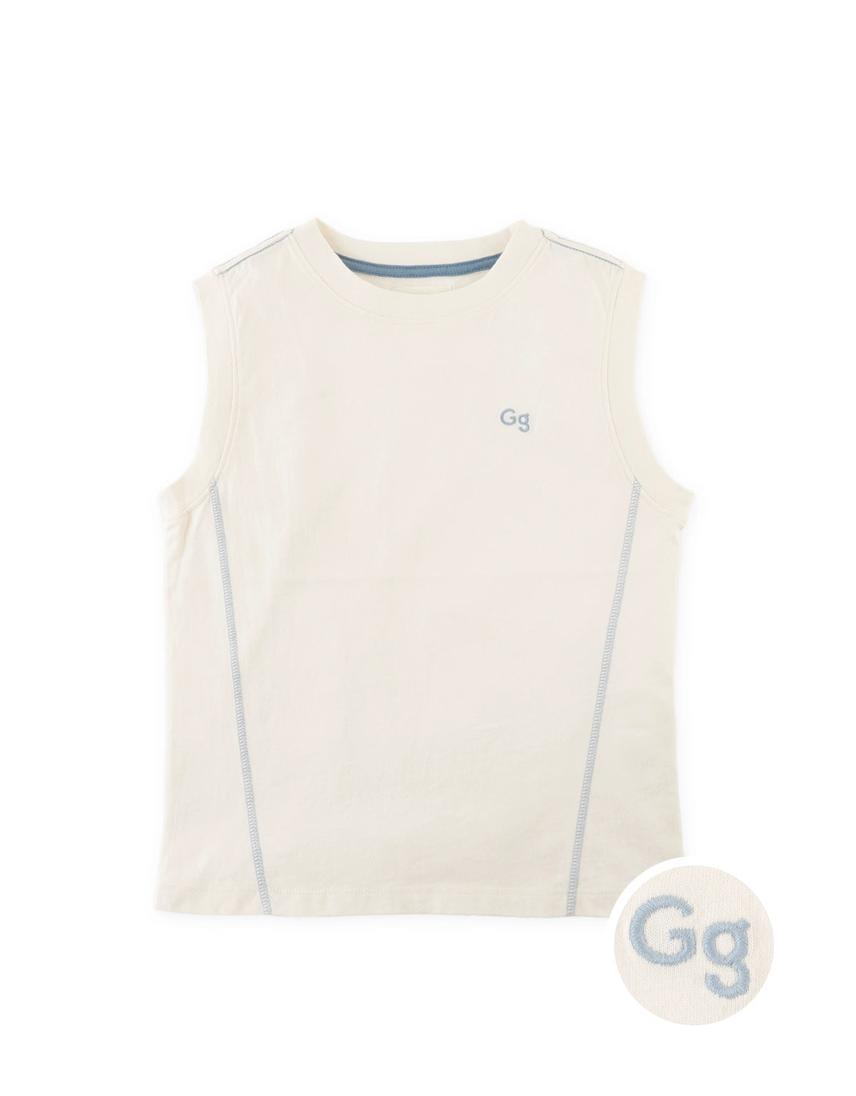 Zoran Sleeveless Tee with Embroidered Logo