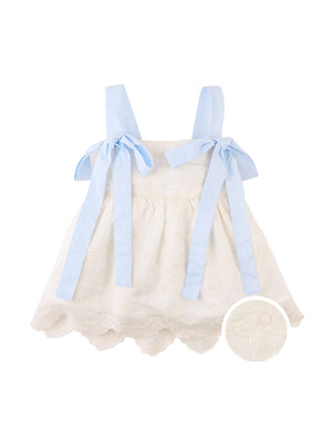 Leilani Embroidered Top with Bow Tie Straps product photo