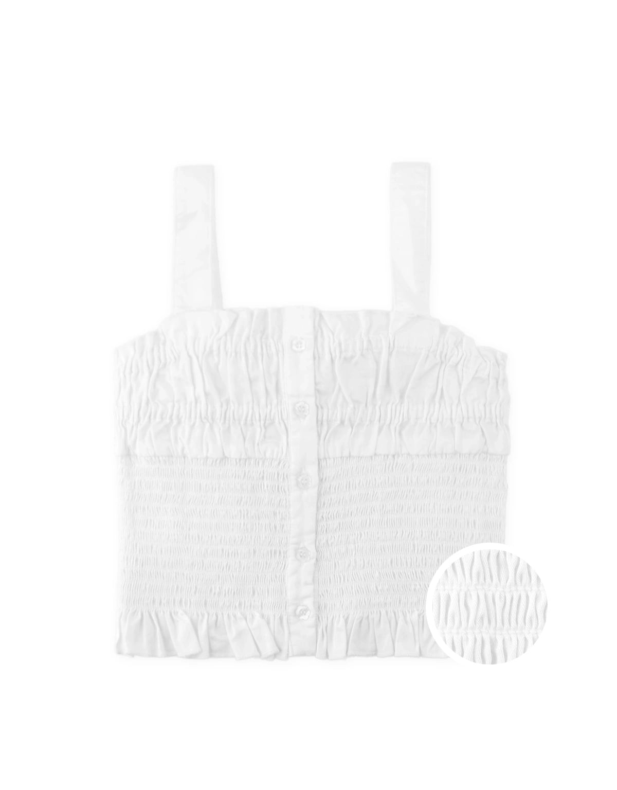 Elora Smocked Top with Button Detail