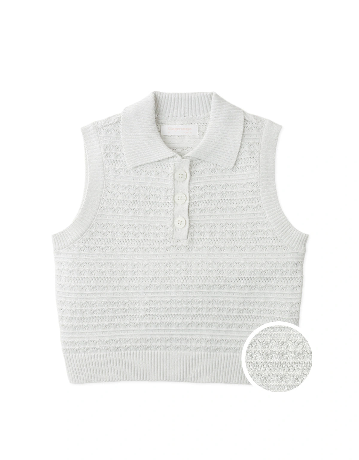 Krishna Button-Front Collared Knit Vest