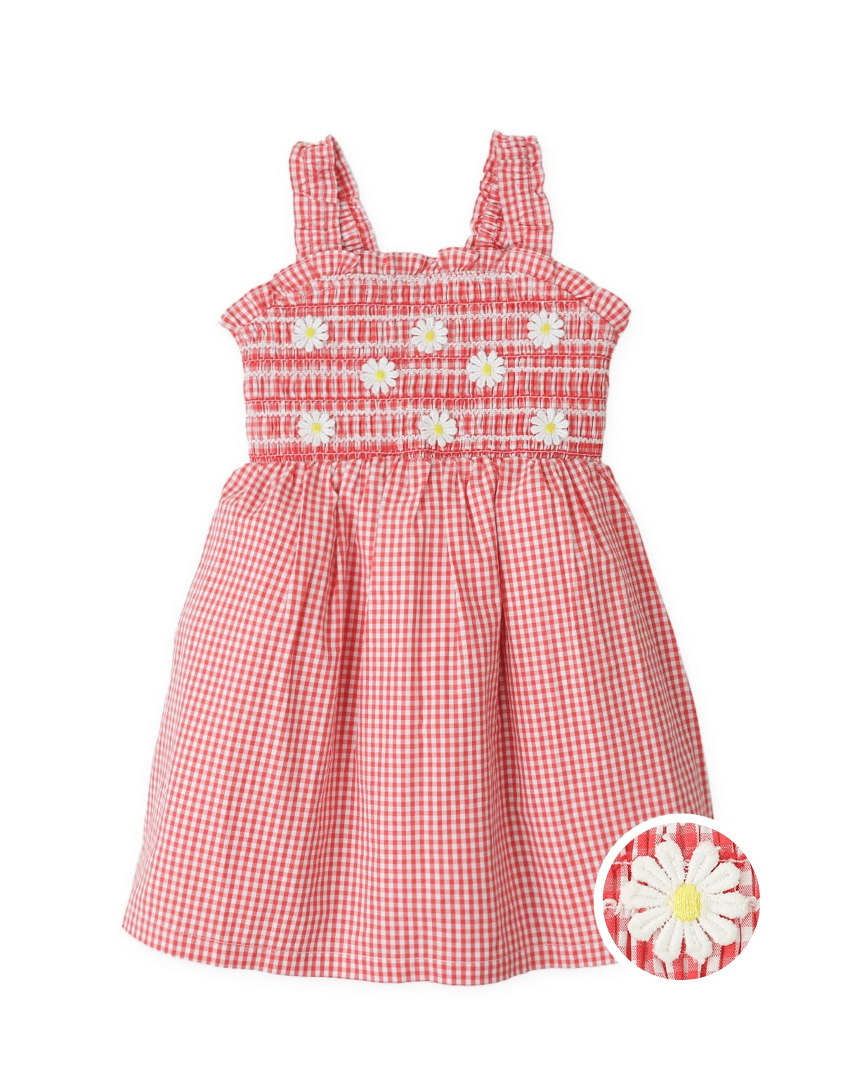 Marceline Gingham Smocked Strappy Dress