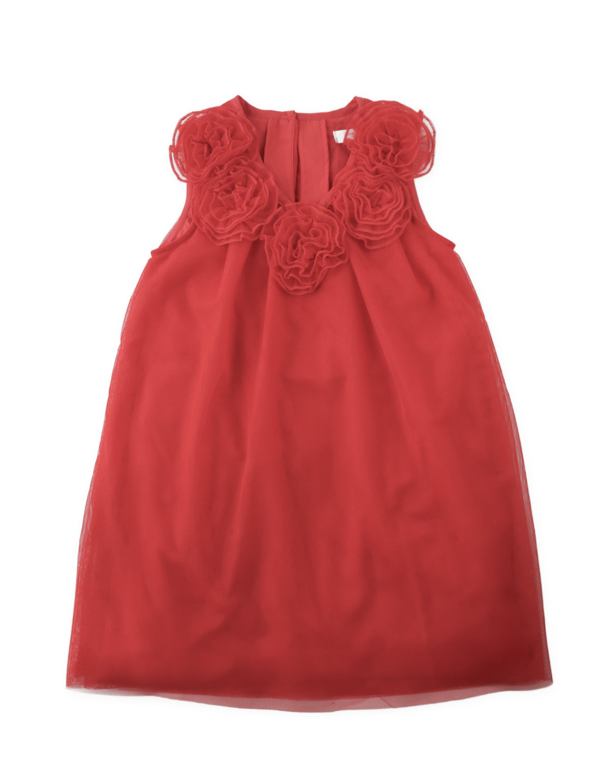 Evangeline Floral Corsage Tulle Shift Dress