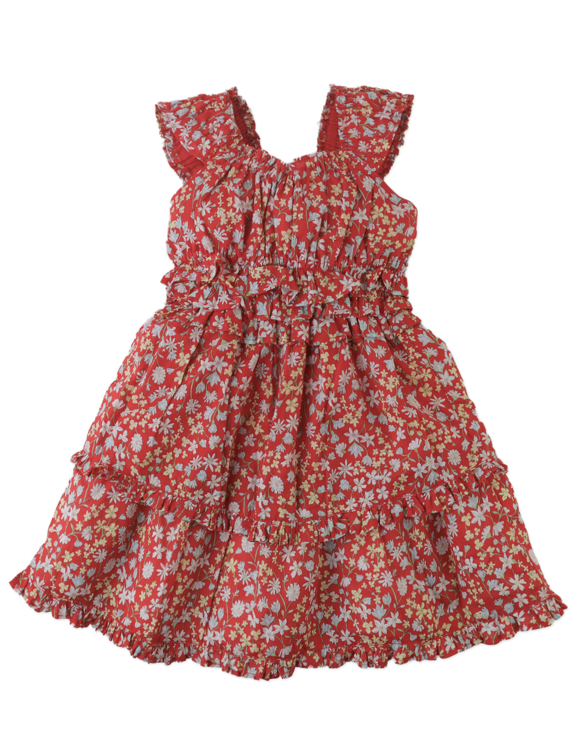 Esmee Ditsy Tiered Dress with Ruffles