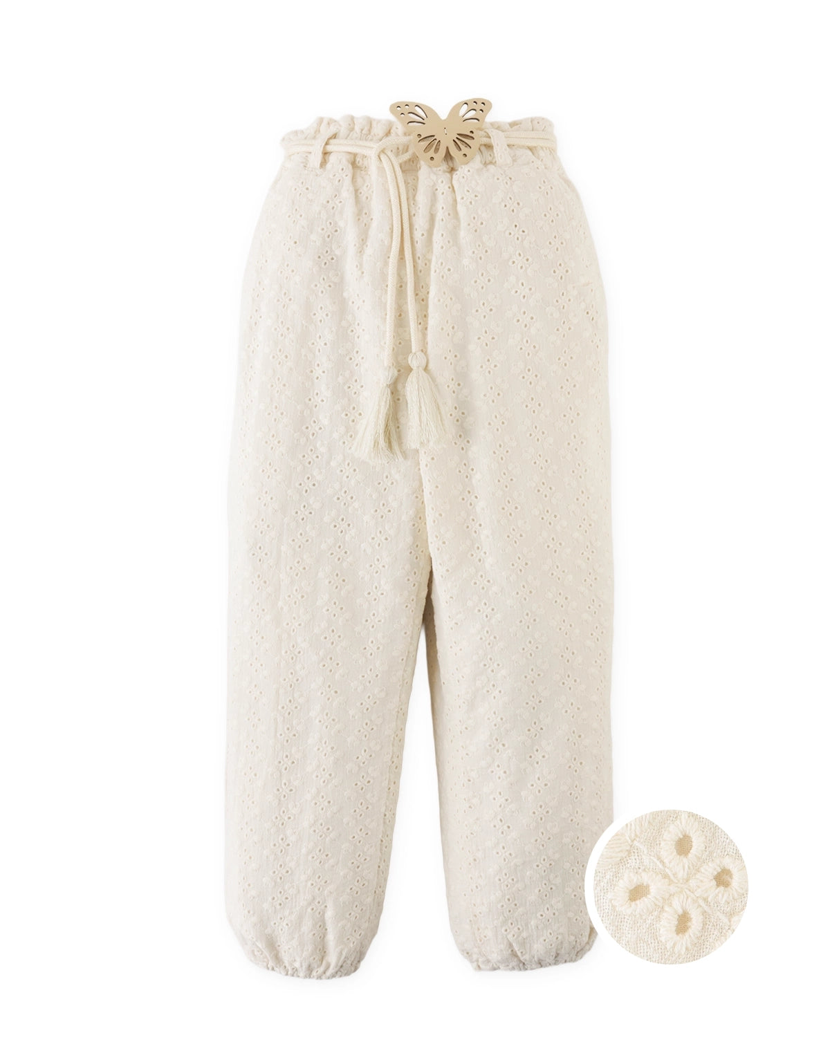Nadine Eyelet Pants with Butterfly Belt